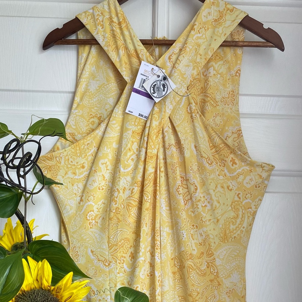 Plus Poshers~ Michael Kors~Yellow paisley dress